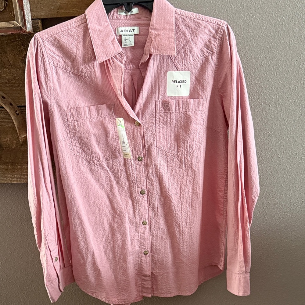 Ariat Light Pink Long Sleeve Shirt